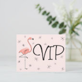Carte postale Flamant rose rose "VIP" (Debout devant)