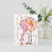 Carte Postale Flamant rose Sally (Debout devant)
