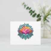 Carte Postale Flamant rose tropical (Debout devant)