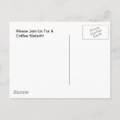 Carte postale Flamant rose Vintage café Invitation (Dos)