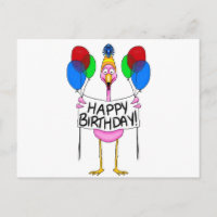 Flamant rose Whimsical Joyeux Ballons d'Anniversai