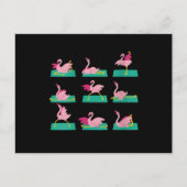 Carte Postale Flamant rose Yoga Poses Méditation Exercice d'entr (Devant)