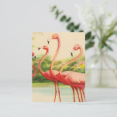Carte Postale Flamants Rétro (Debout devant)