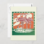 Carte Postale Flamants roses (Devant / Derrière)