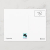 Carte Postale Flamants roses dans des casquettes tricotés (Dos)