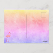 Carte Postale Flamants roses en parade (Dos)