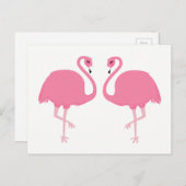 Carte postale Flamants roses mignons (Devant / Derrière)
