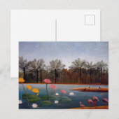 Carte Postale Flamants roses par Henri Rousseau (Devant / Derrière)