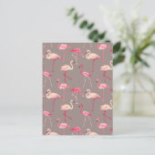 Carte Postale Flamants roses rétro 2 (Debout devant)