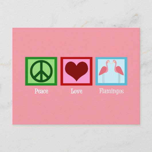 Carte Postale Flamants roses roses (Devant)