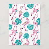 Carte Postale Flamants roses roses (Devant)