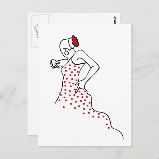 Carte Postale Flamenco (Devant / Derrière)