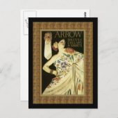 Carte Postale Flamenco Danse Fille Publicité (Devant / Derrière)