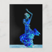 Carte Postale Flamenco foncé. (Devant)