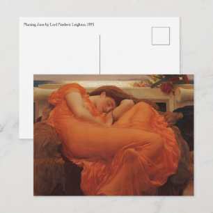 Carte Postale Flaming June Frederic Leighton Impression d'art fi
