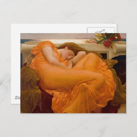 Carte Postale Flaming June - Frederic Lord Leighton (Devant / Derrière)