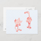 Carte Postale Flamingo (Devant / Derrière)