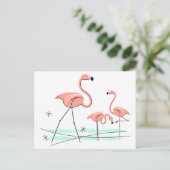 Carte postale Flamingo Ocean Trio 2 (Debout devant)