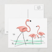 Carte postale Flamingo Ocean Trio 2 (Devant / Derrière)