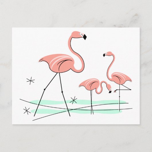 Carte postale Flamingo Ocean Trio 2 (Devant)