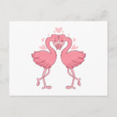 Carte Postale Flamingo Pink Tropical Beach Wedding Thank You (Devant)