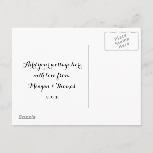 Carte postale 'Flamingo Save the Date' style table (Dos)