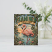 Carte Postale Flamingo Tropical Lagoon POPCUT (Debout devant)