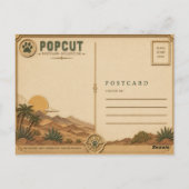 Carte Postale Flamingo Tropical Lagoon POPCUT (Dos)