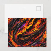 Carte Postale flamme Abstraite vive (Devant / Derrière)
