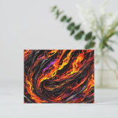 Carte Postale flamme Abstraite vive (Debout devant)