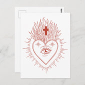 Carte Postale Flamme cardiaque (Devant / Derrière)