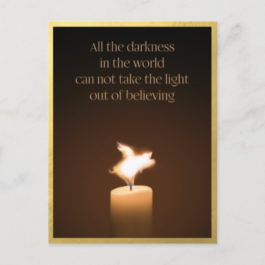 Carte Postale Flamme de bougie du cochon volant (Devant)