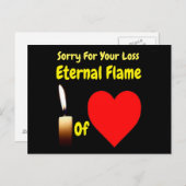 Carte postale Flamme Éternelle D'amour Désolé Pour (Devant / Derrière)