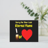 Carte postale Flamme Éternelle De L'Amour Désolé P (Debout devant)