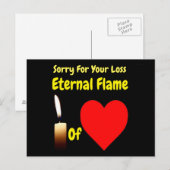 Carte postale Flamme Éternelle De L'Amour Désolé P (Devant / Derrière)