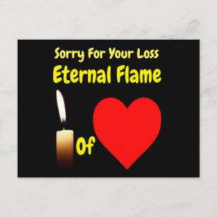 Carte postale Flamme Éternelle De L'Amour Désolé P