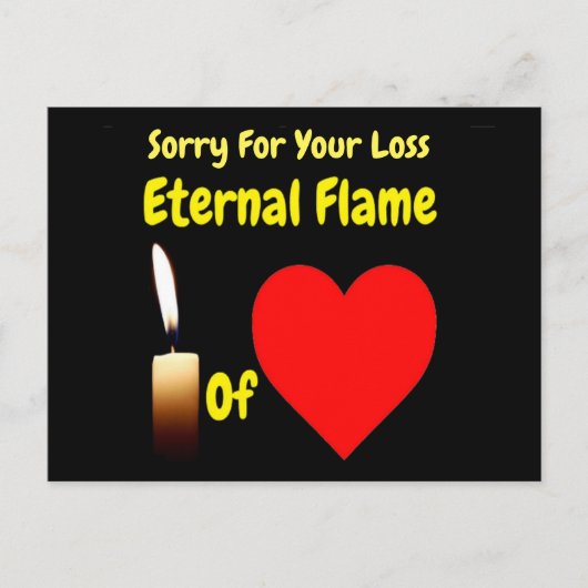 Carte postale Flamme Éternelle De L'Amour Désolé P (Devant)