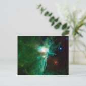 Carte Postale Flamme Nebula NASA Space Green (Debout devant)