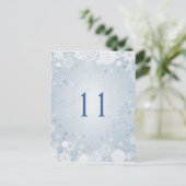 Carte Postale Flammes blanches sur bleu argenté Numéro de tablea (Debout devant)