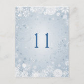 Carte Postale Flammes blanches sur bleu argenté Numéro de tablea (Devant)