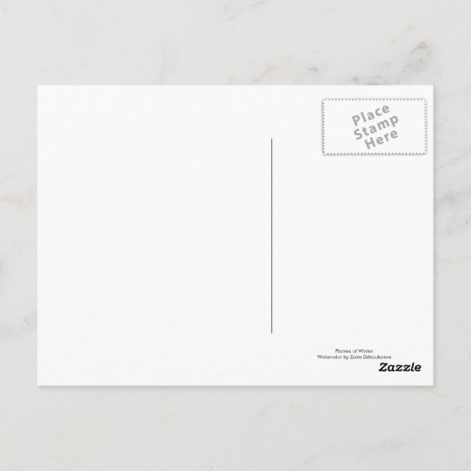 Carte Postale Flammes de l'hiver (Dos)