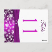 Carte Postale Flammes de neige blanc pourpre à deux côtés Numéro (Dos)