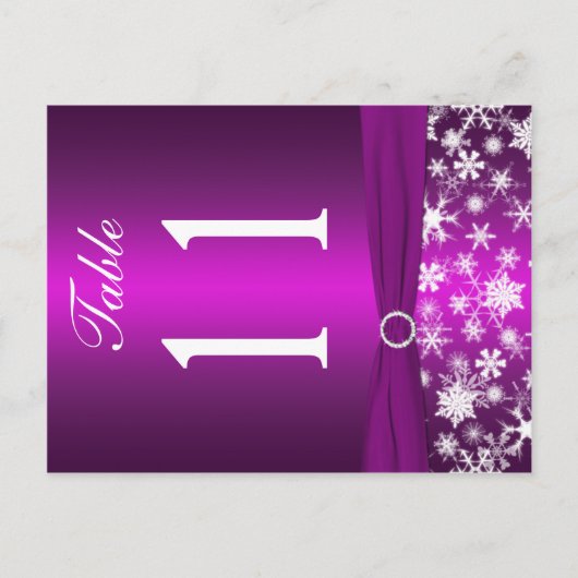 Carte Postale Flammes de neige blanc pourpre à deux côtés Numéro (Devant)