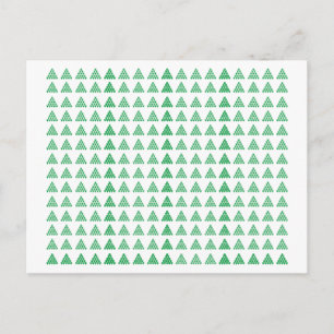 Carte Postale Flammes de neige blanches de Noël Pine Trees