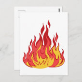 Carte Postale Flammes d'incendie (Devant / Derrière)
