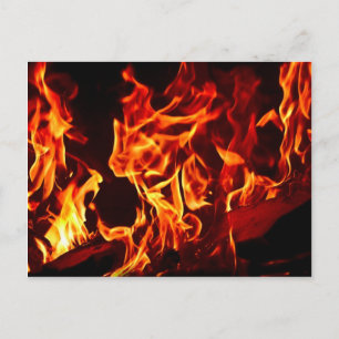 Carte Postale Flammes d'incendie