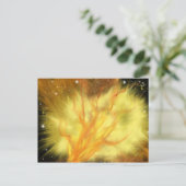 Carte Postale Flammes jaunes et flammes orange peinture HC Art (Debout devant)