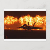 Carte Postale Flammes Jet Fighter (Devant)