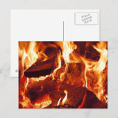 Carte Postale Flammes rouges super intenses (Devant / Derrière)