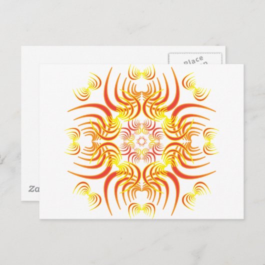 Carte Postale Flammes Spikes (Devant / Derrière)